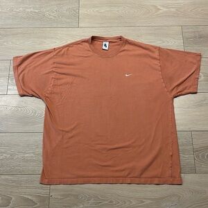 Nike 100% cotton orange tan shirt men’s XXL